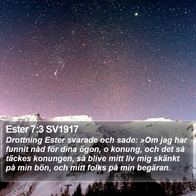 Ester 7:3 SV1917 Bible Verse Image