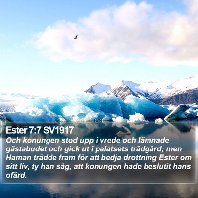 Ester 7:7 SV1917 Bible Verse Image