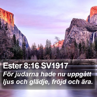 Ester 8:16 SV1917 Bible Verse Image