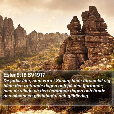 Ester 9:18 SV1917 Bible Verse Image