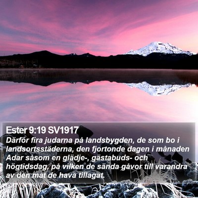 Ester 9:19 SV1917 Bible Verse Image