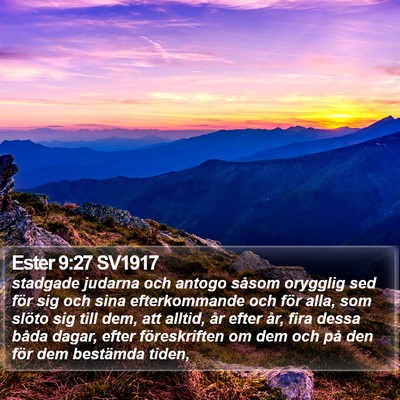Ester 9:27 SV1917 Bible Verse Image