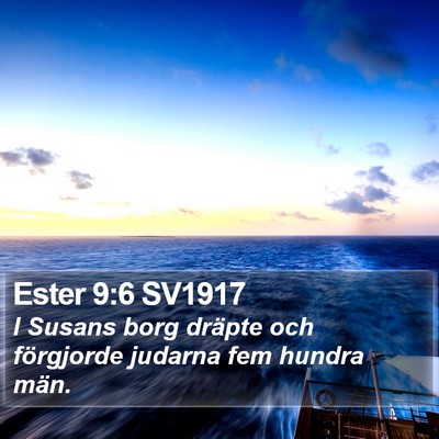 Ester 9:6 SV1917 Bible Verse Image