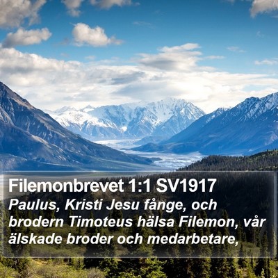 Filemonbrevet 1:1 SV1917 Bible Verse Image
