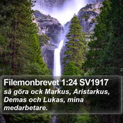 Filemonbrevet 1:24 SV1917 Bible Verse Image