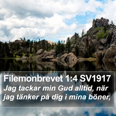 Filemonbrevet 1:4 SV1917 Bible Verse Image