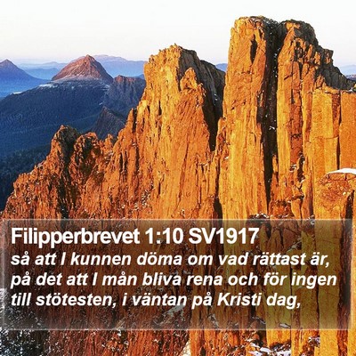 Filipperbrevet 1:10 SV1917 Bible Verse Image