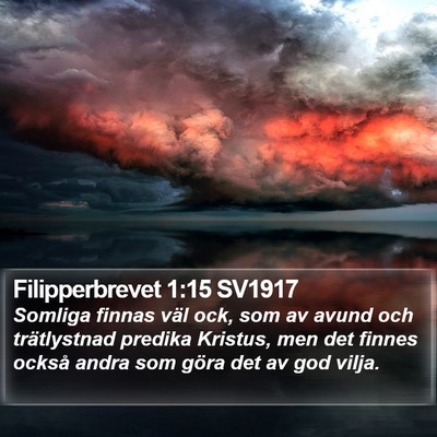 Filipperbrevet 1:15 SV1917 Bible Verse Image