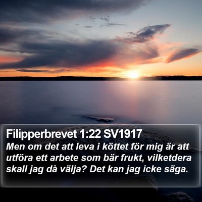 Filipperbrevet 1:22 SV1917 Bible Verse Image