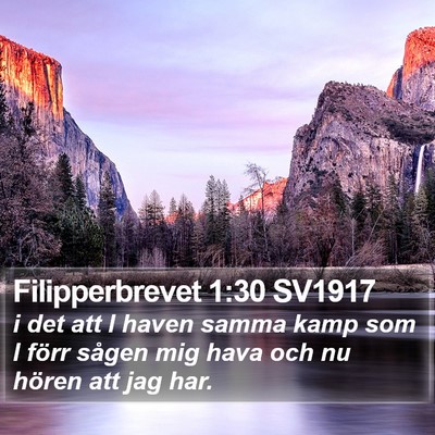 Filipperbrevet 1:30 SV1917 Bible Verse Image