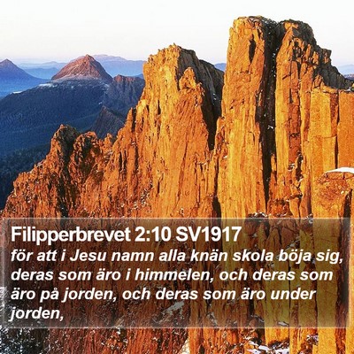 Filipperbrevet 2:10 SV1917 Bible Verse Image