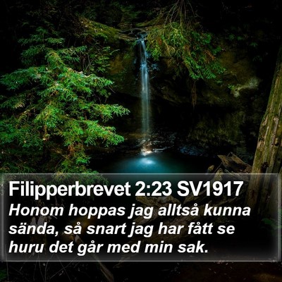 Filipperbrevet 2:23 SV1917 Bible Verse Image
