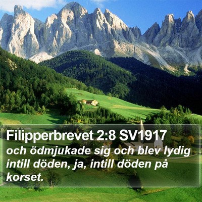 Filipperbrevet 2:8 SV1917 Bible Verse Image