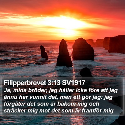 Filipperbrevet 3:13 SV1917 Bible Verse Image