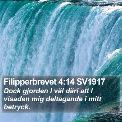 Filipperbrevet 4:14 SV1917 Bible Verse Image