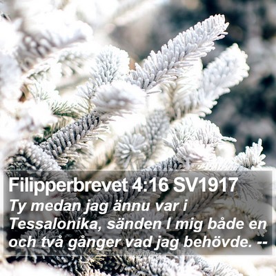 Filipperbrevet 4:16 SV1917 Bible Verse Image