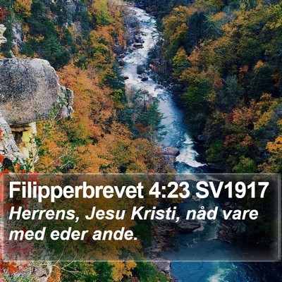 Filipperbrevet 4:23 SV1917 Bible Verse Image