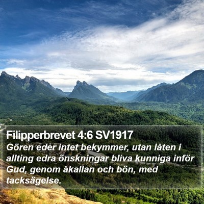 Filipperbrevet 4:6 SV1917 Bible Verse Image