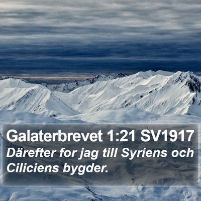 Galaterbrevet 1:21 SV1917 Bible Verse Image