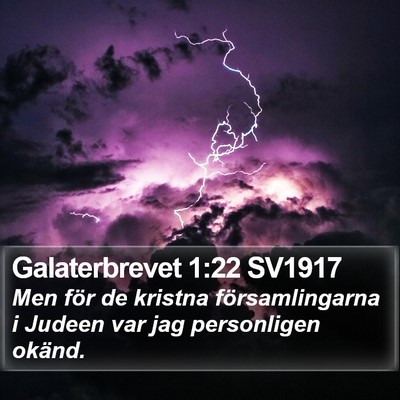 Galaterbrevet 1:22 SV1917 Bible Verse Image