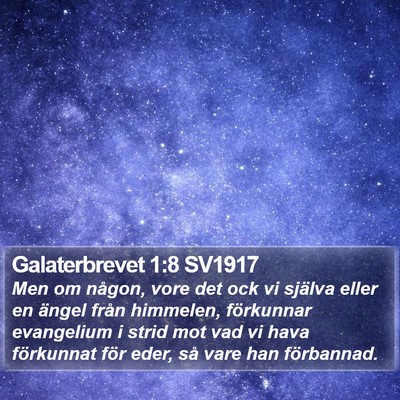 Galaterbrevet 1:8 SV1917 Bible Verse Image