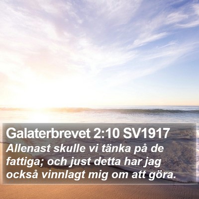 Galaterbrevet 2:10 SV1917 Bible Verse Image