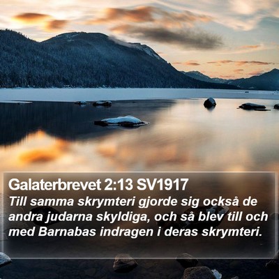 Galaterbrevet 2:13 SV1917 Bible Verse Image