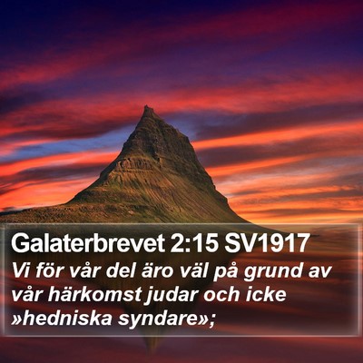 Galaterbrevet 2:15 SV1917 Bible Verse Image