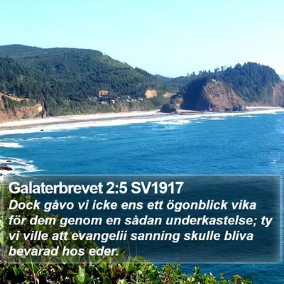 Galaterbrevet 2:5 SV1917 Bible Verse Image