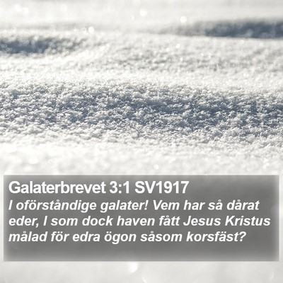 Galaterbrevet 3:1 SV1917 Bible Verse Image