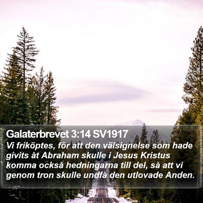 Galaterbrevet 3:14 SV1917 Bible Verse Image