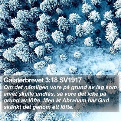 Galaterbrevet 3:18 SV1917 Bible Verse Image