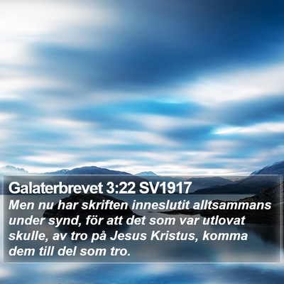 Galaterbrevet 3:22 SV1917 Bible Verse Image