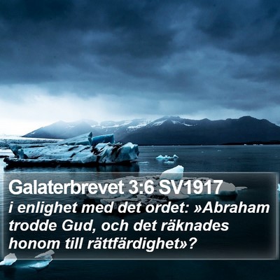 Galaterbrevet 3:6 SV1917 Bible Verse Image