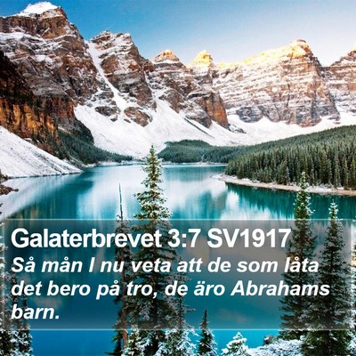 Galaterbrevet 3:7 SV1917 Bible Verse Image