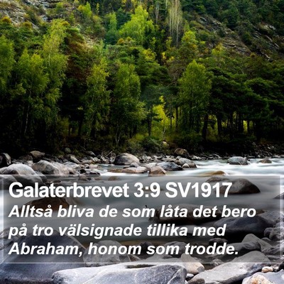 Galaterbrevet 3:9 SV1917 Bible Verse Image