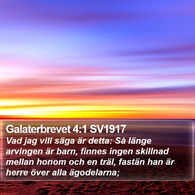Galaterbrevet 4:1 SV1917 Bible Verse Image