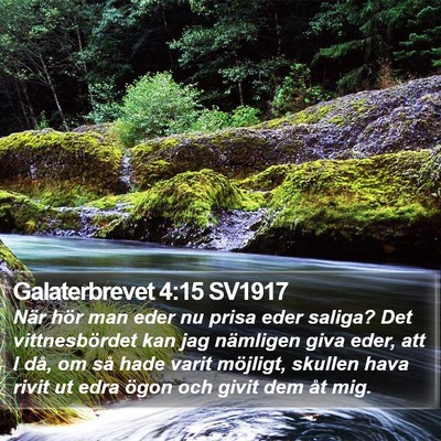Galaterbrevet 4:15 SV1917 Bible Verse Image