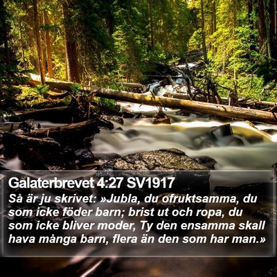 Galaterbrevet 4:27 SV1917 Bible Verse Image