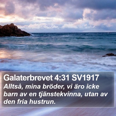 Galaterbrevet 4:31 SV1917 Bible Verse Image