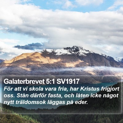 Galaterbrevet 5:1 SV1917 Bible Verse Image