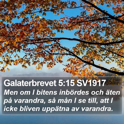 Galaterbrevet 5:15 SV1917 Bible Verse Image