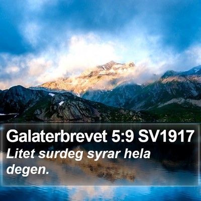 Galaterbrevet 5:9 SV1917 Bible Verse Image