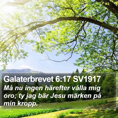 Galaterbrevet 6:17 SV1917 Bible Verse Image