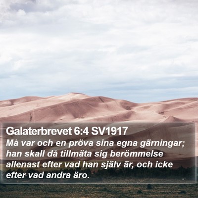 Galaterbrevet 6:4 SV1917 Bible Verse Image
