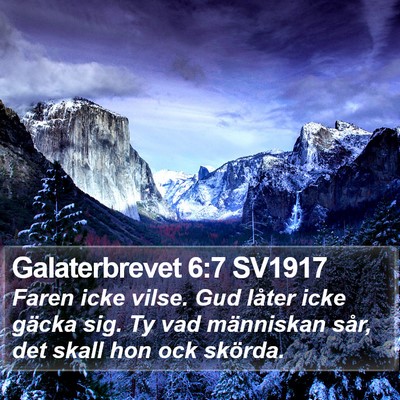 Galaterbrevet 6:7 SV1917 Bible Verse Image