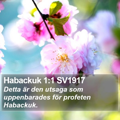 Habackuk 1:1 SV1917 Bible Verse Image