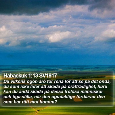 Habackuk 1:13 SV1917 Bible Verse Image