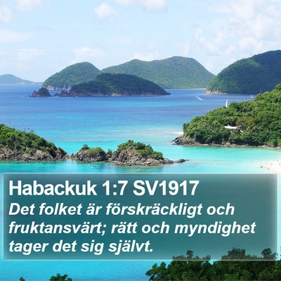 Habackuk 1:7 SV1917 Bible Verse Image