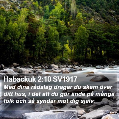 Habackuk 2:10 SV1917 Bible Verse Image